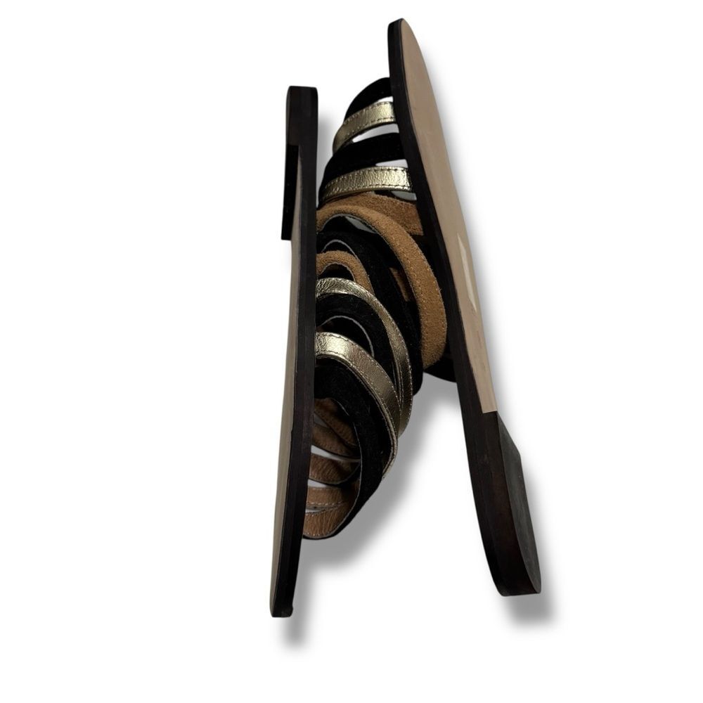 Raye Multi Strap Flat Slide Sandals Multicolor Le… - image 8